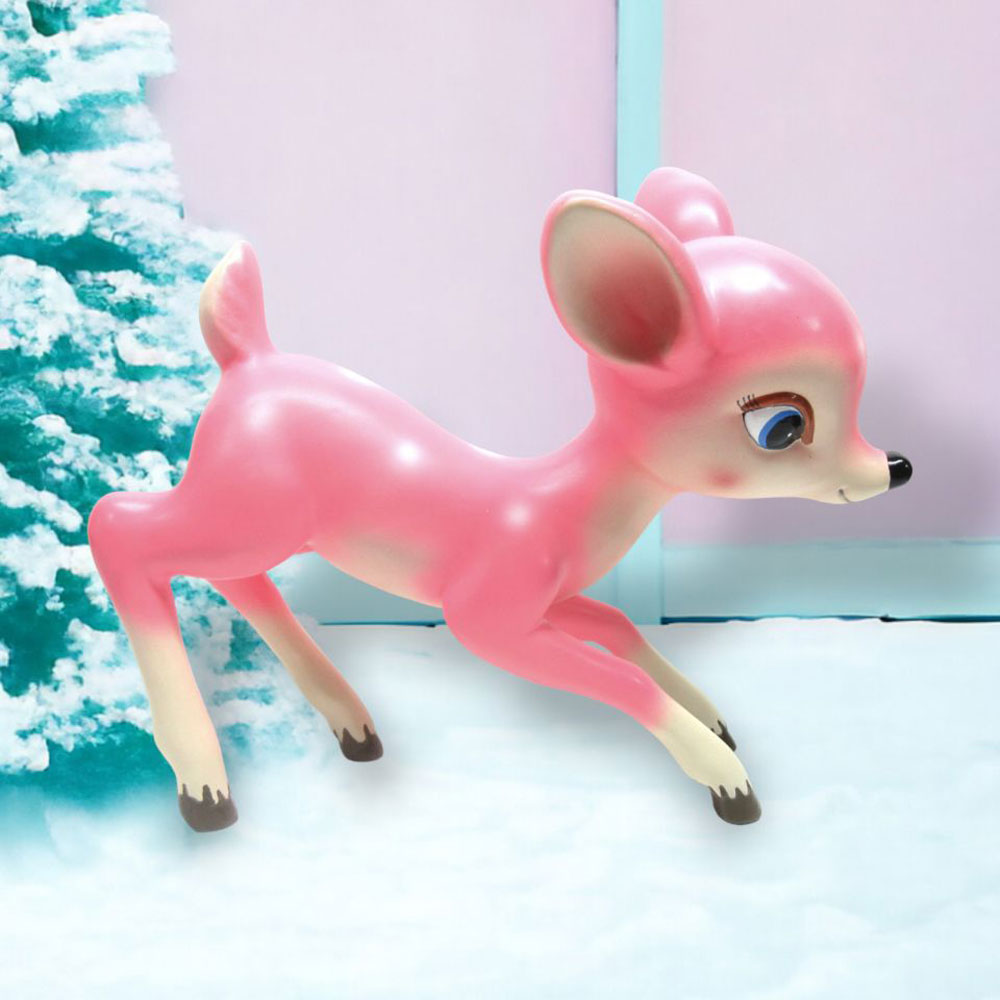 14" Pink Retro Playful Deer - NEW 2024 by December Diamonds image