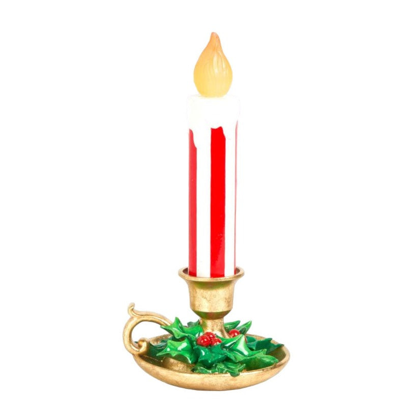 15" Red Stripe LED Candlestick - NEW 2024 by December Diamonds image