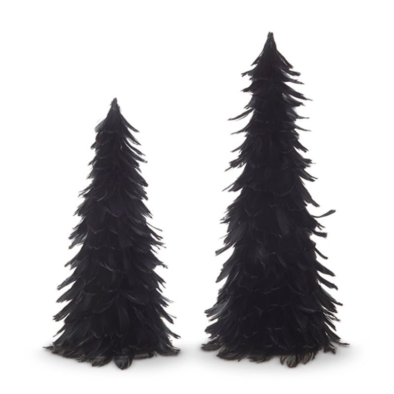 18" Black Feather Trees  by Raz Imports image