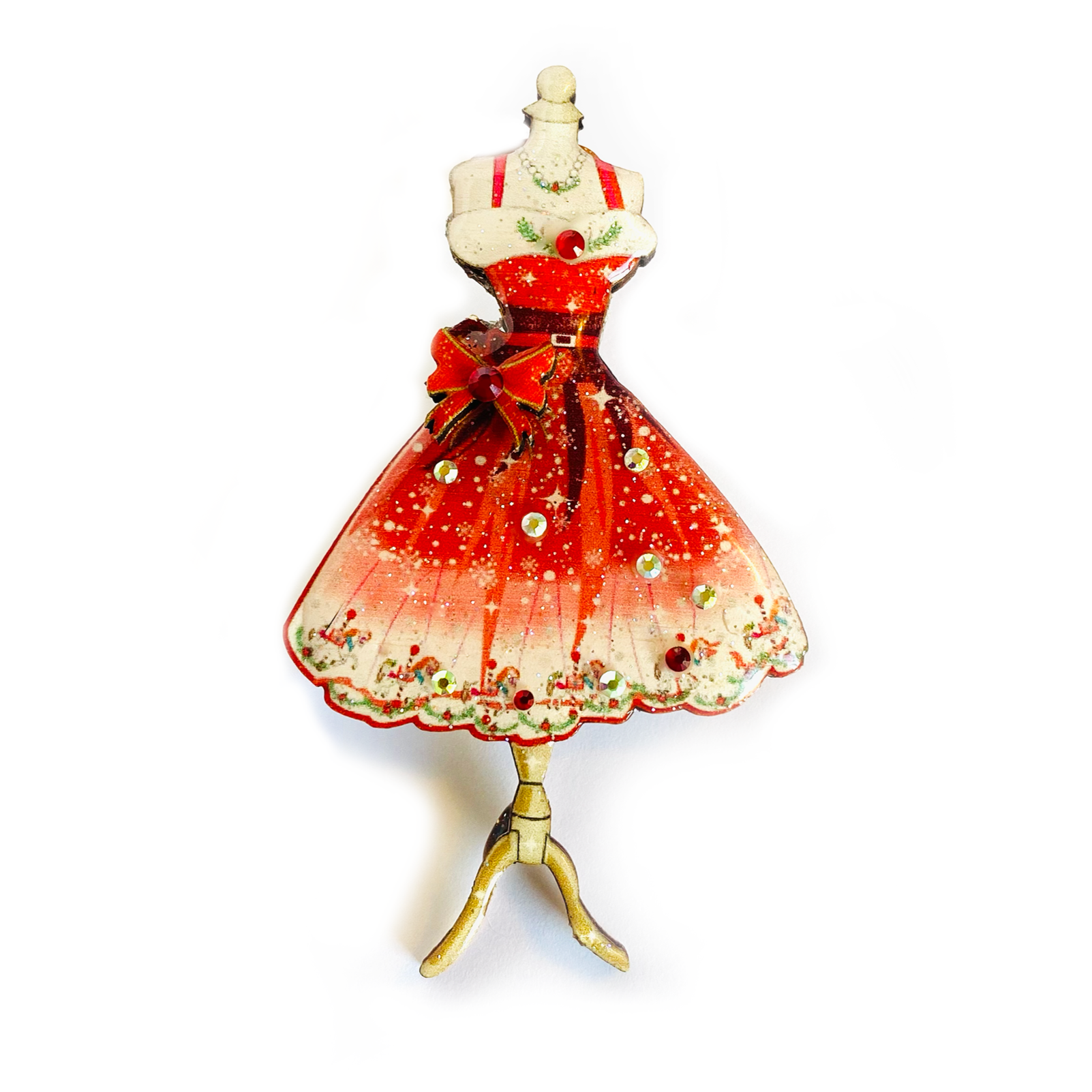 50s christmas dress Brooch by Rosie Rose Parker notes-pre-up-1/17/25 Color:Sky Blue Blossom There are 5 sizes Black Long Slip Dress