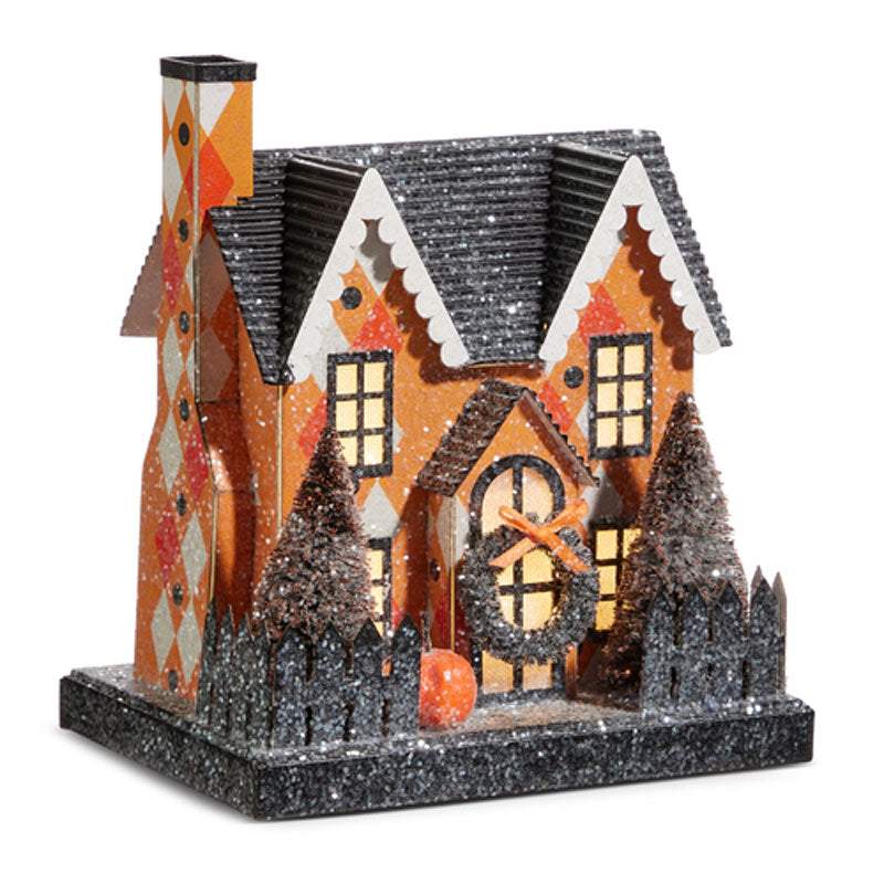 7.5" Lighted Halloween Party House  by Raz Imports image