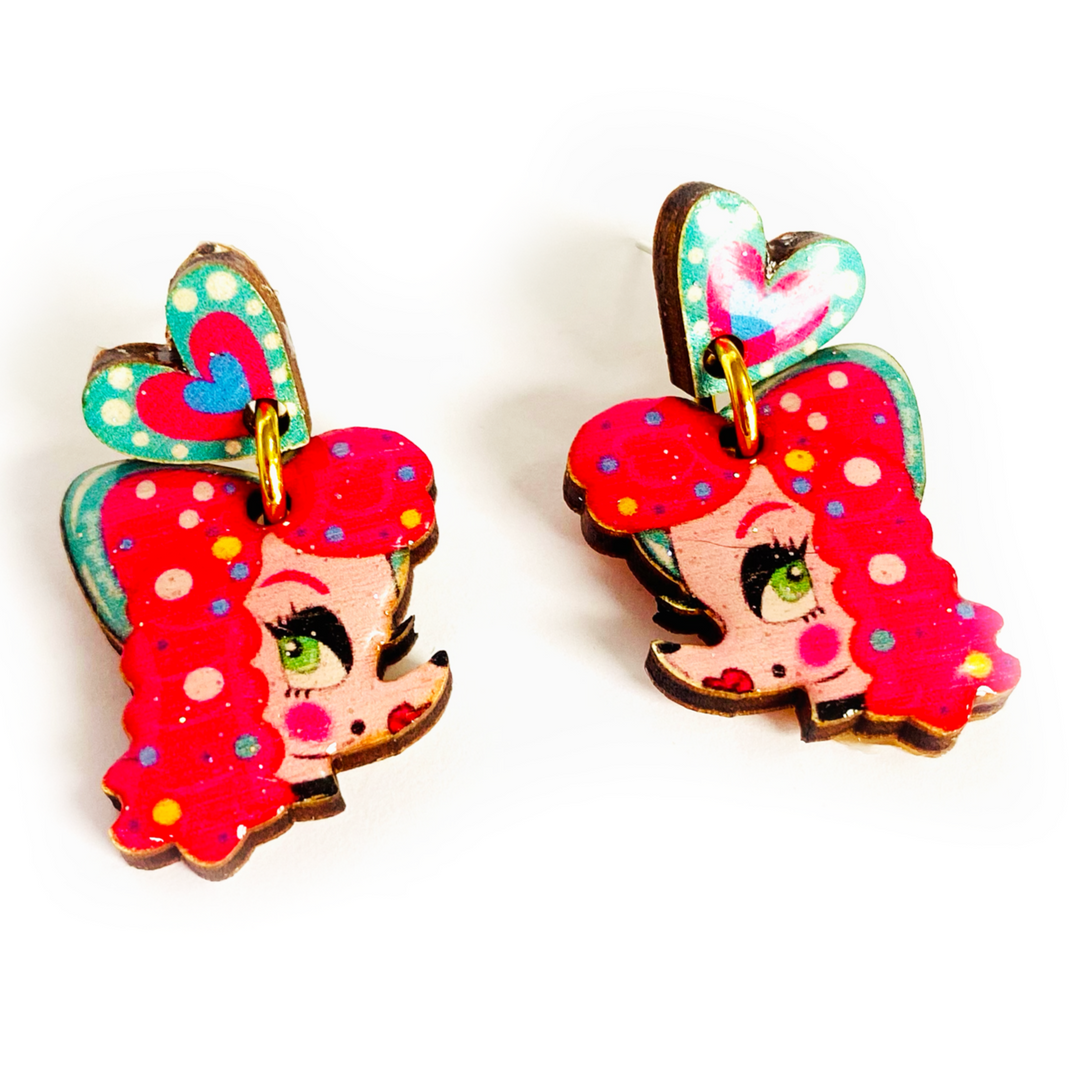 Pink Poodle Statement Earrings by Rosie Rose Parker