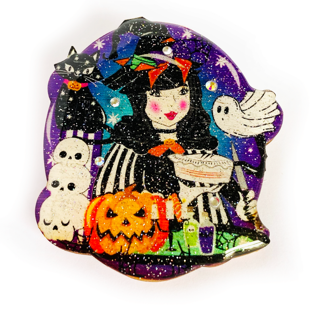 Meggie the Witch & Friends Brooch by Rosie Rose Parker