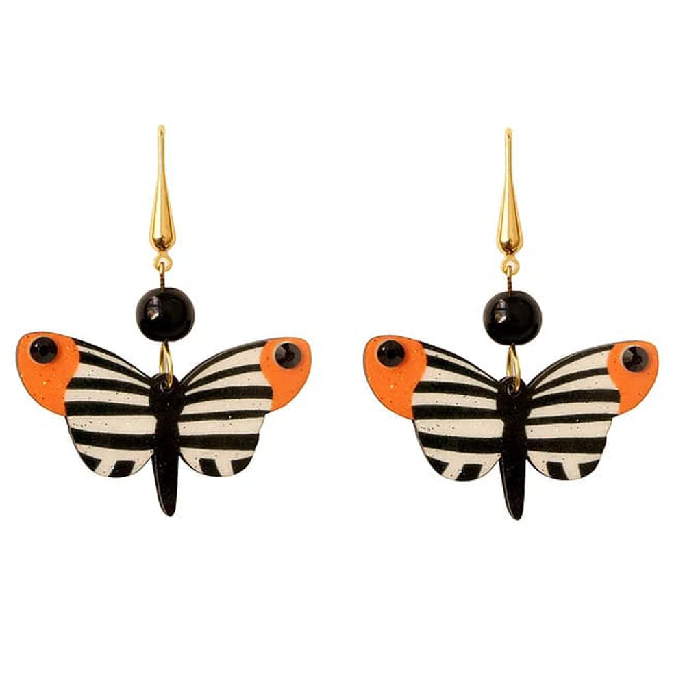 Black and White Butterfly Earrings by LaliBlue image