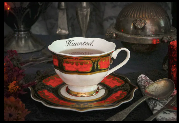 Halloween Haunted cup and saucer