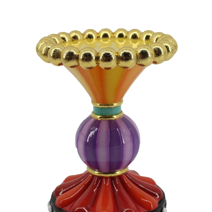 Halloween Carnival Purple and Orange Candle Holder by December Diamonds