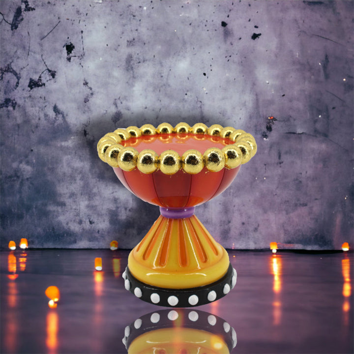 Halloween Carnival Red and Orange Candle Holder by December Diamonds