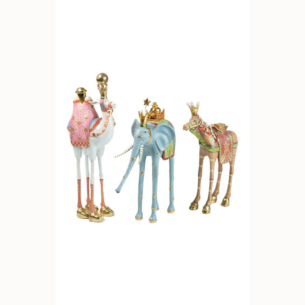 Nativity Magi Animal Figures, Set of 3 by Patience Brewster