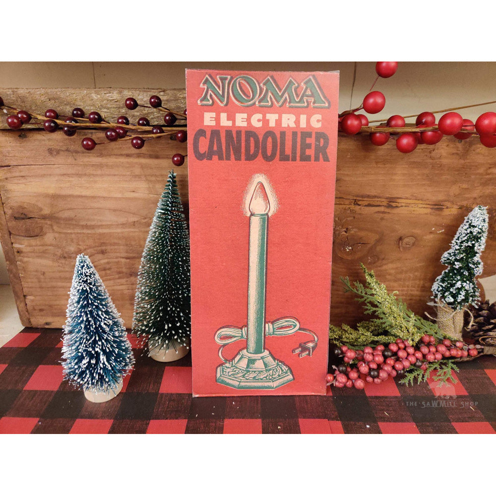 Noma Electric Candolier Christmas Lights Box Wood Cutout by Sawmill Shop