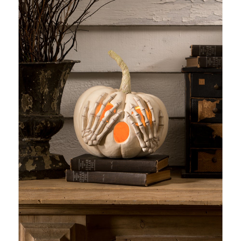 Peek-a-Boo Pumpkin White by Bethany Lowe image