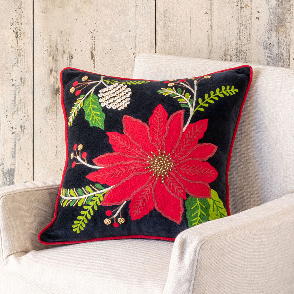 Poinsettia Pillow by Park Hill