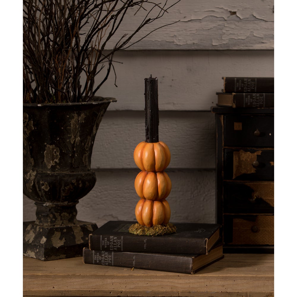 Pumpkin Stack Candlestick by Bethany Lowe image 1