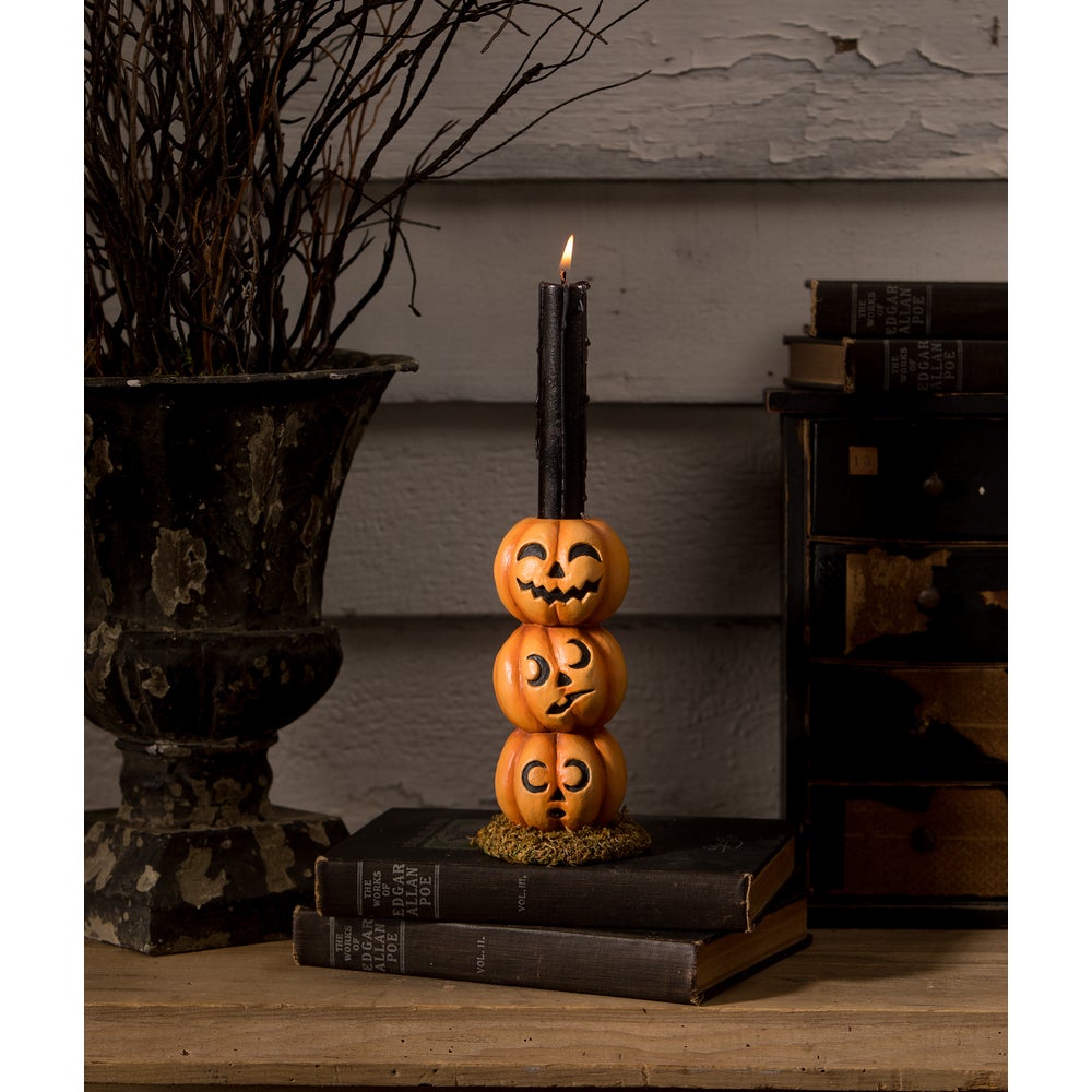 Pumpkin Stack Candlestick by Bethany Lowe image