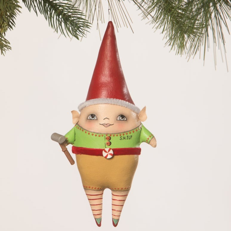 Santa's Helper Elf Ornament by Bethany Lowe – Quirks!