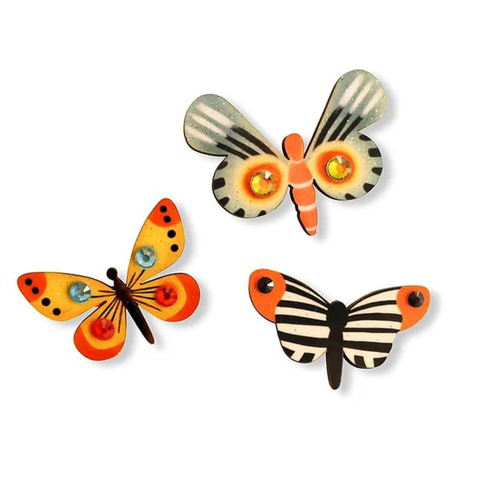 Set of 3 Butterfly Brooches by LaliBlue image