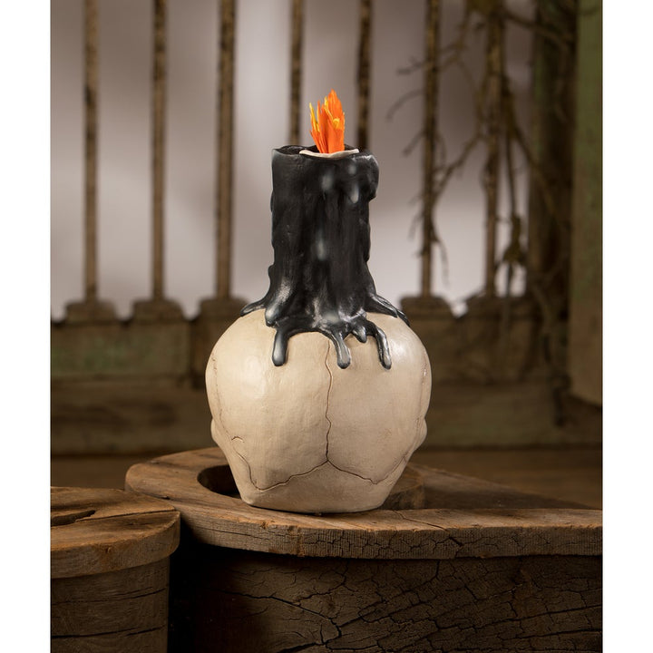Skull Candle Holder by Bethany Lowe image 1