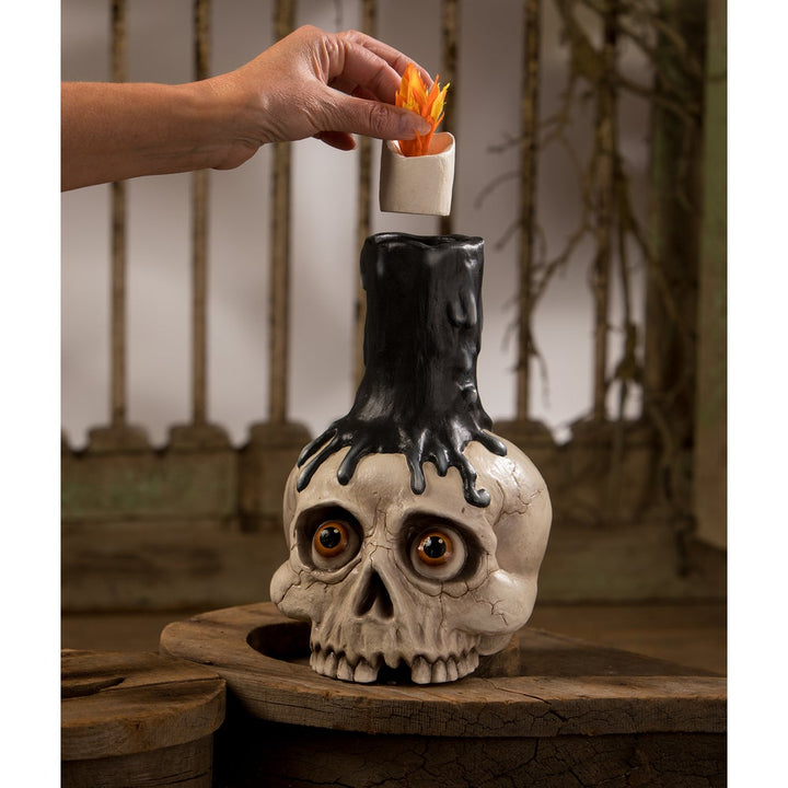 Skull Candle Holder by Bethany Lowe image 2