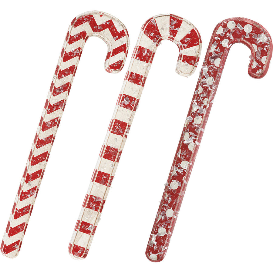 Small Red Candy Cane Set By Primitives by Kathy