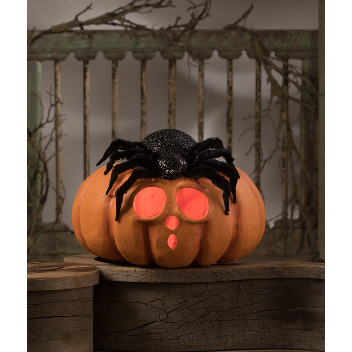 Spider on Pumpkin JOL by Bethany Lowe image 1