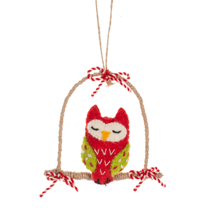 Stitched Cottage Owl Ornaments (6 pc. ppk.) by Ganz image 2