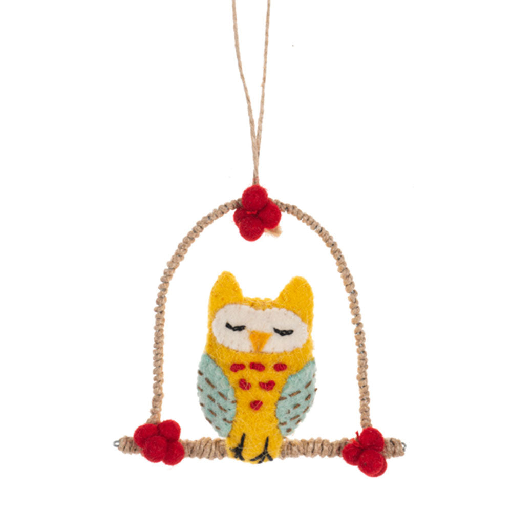 Stitched Cottage Owl Ornaments (6 pc. ppk.) by Ganz image 3