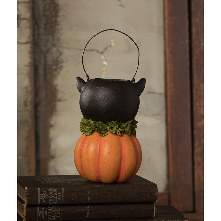 Vintage Black Cat in Pumpkin by Bethany Lowe image 1