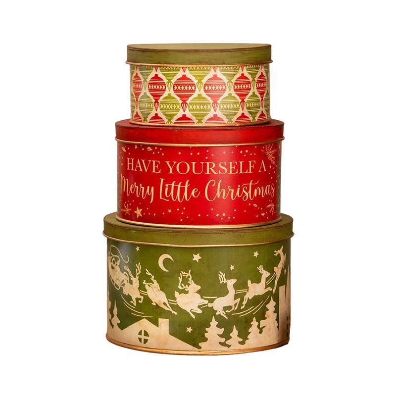 Vintage Christmas Tins S3 by Bethany Lowe