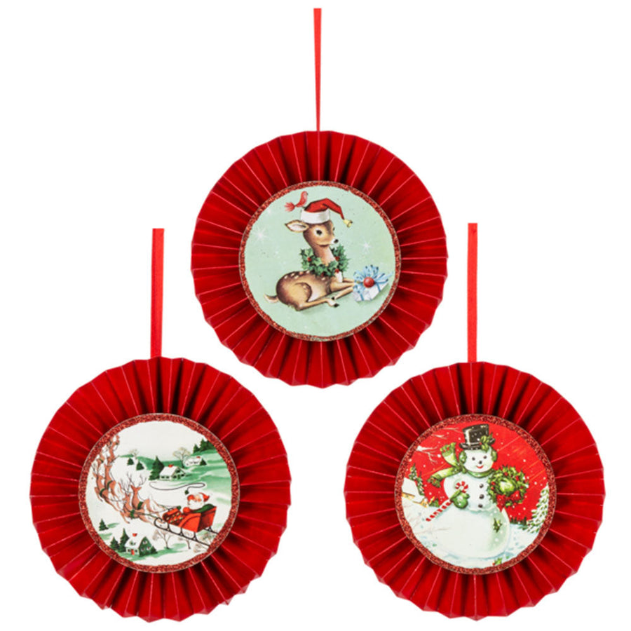 Vintage Holiday Disk Ornaments (6 pc. ppk.) by Ganz image