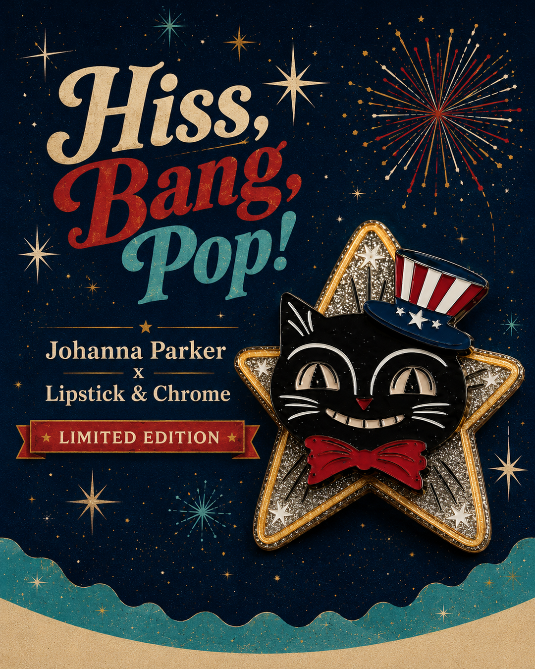 Hiss Bang Pop: The Patriotic Brooch for America's 250th Birthday