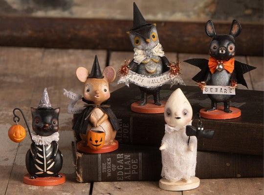 New Bethany Lowe Halloween Collection: Spooky Cats, Charming Owls & Pixie Mice