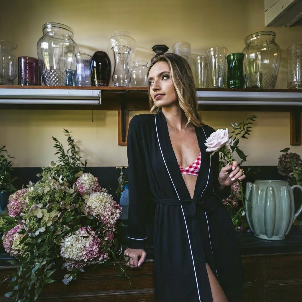 The Threat Level Midnight | Black Short Modal Robe