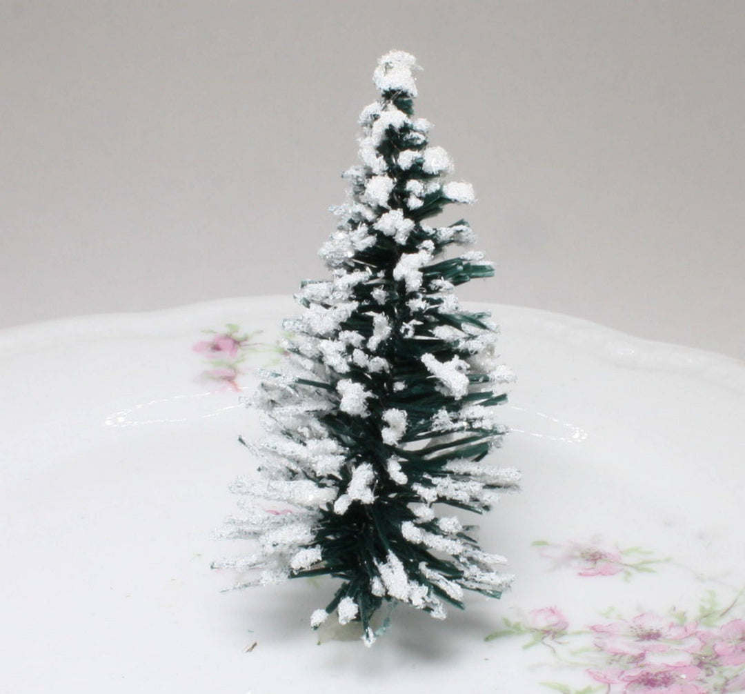 Snowy Forest Trees - 3" Tall - Green - Set of 3 Pcs