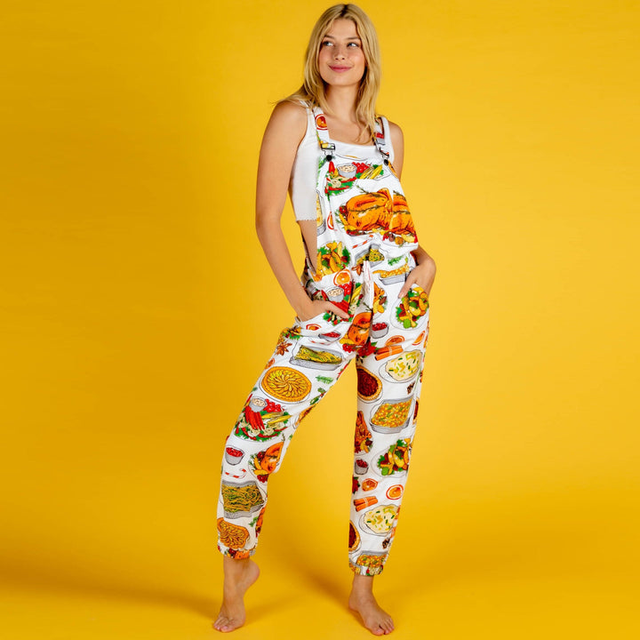 The Spread | White Thanksgiving Women's Pajamaralls®