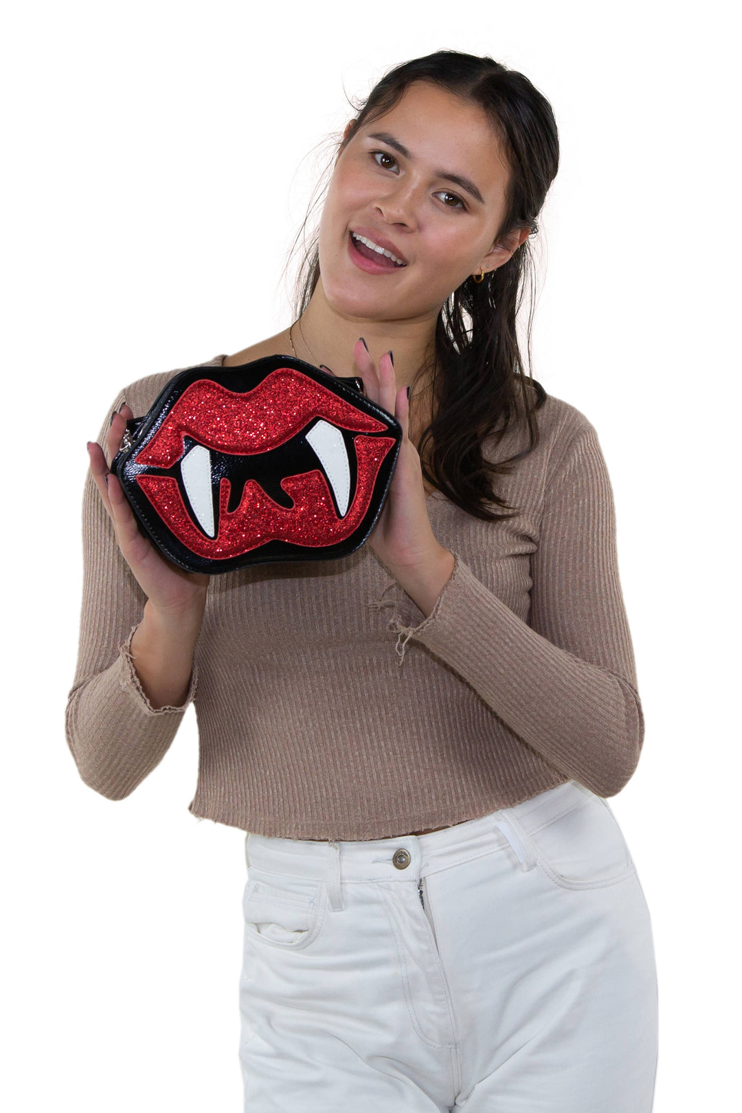 Vampire Mouth Crossbody Bag