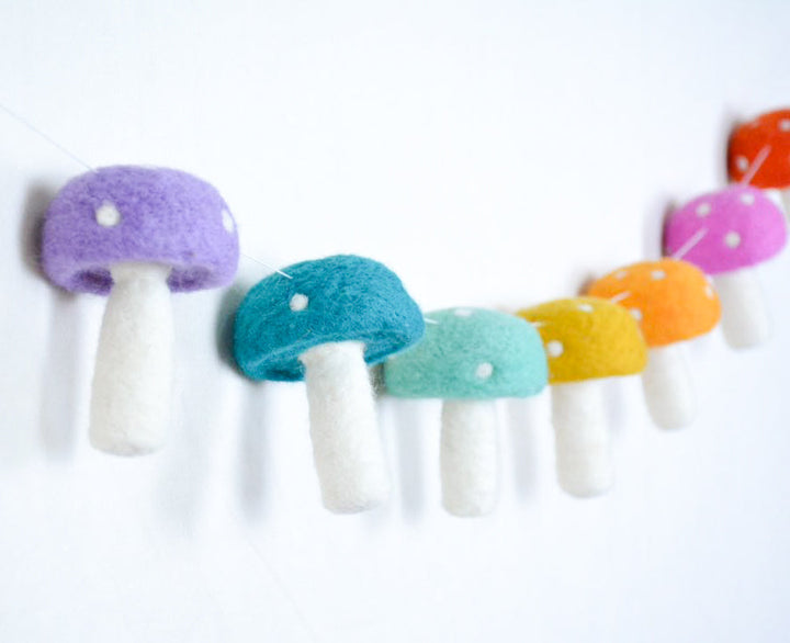 Mushroom Felt Garland
