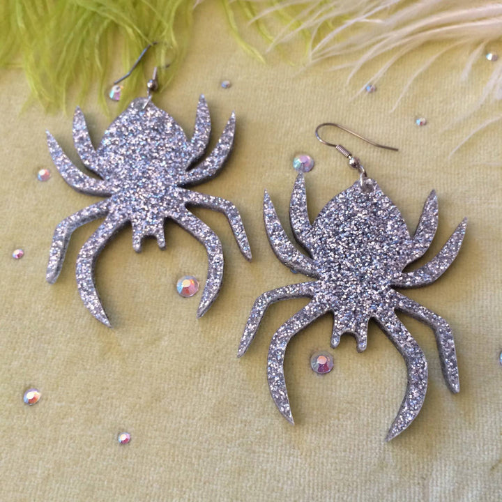 Big Acrylic Spider Earrings