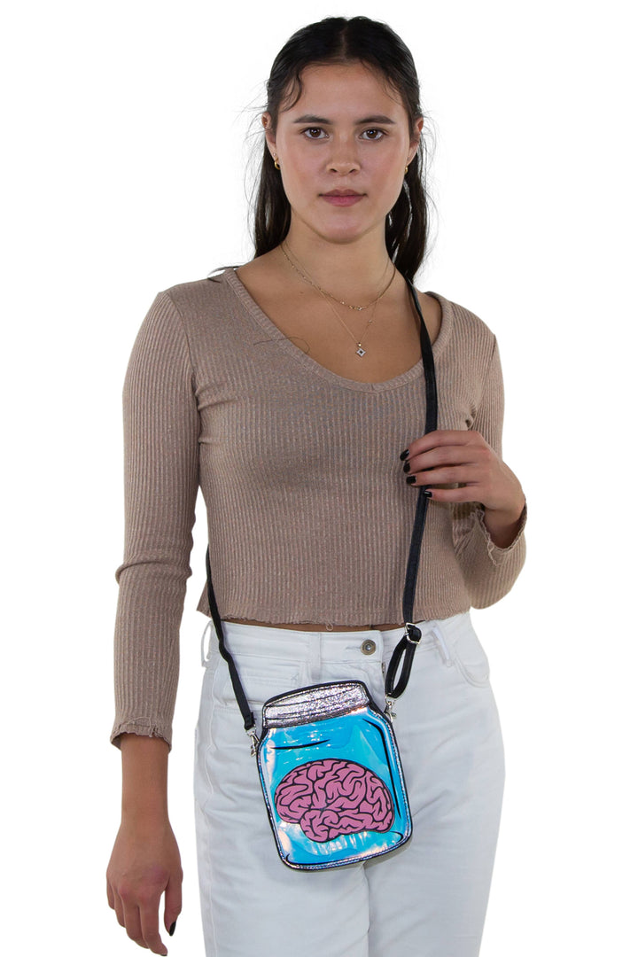 Brain in a Jar Crossbody Bag