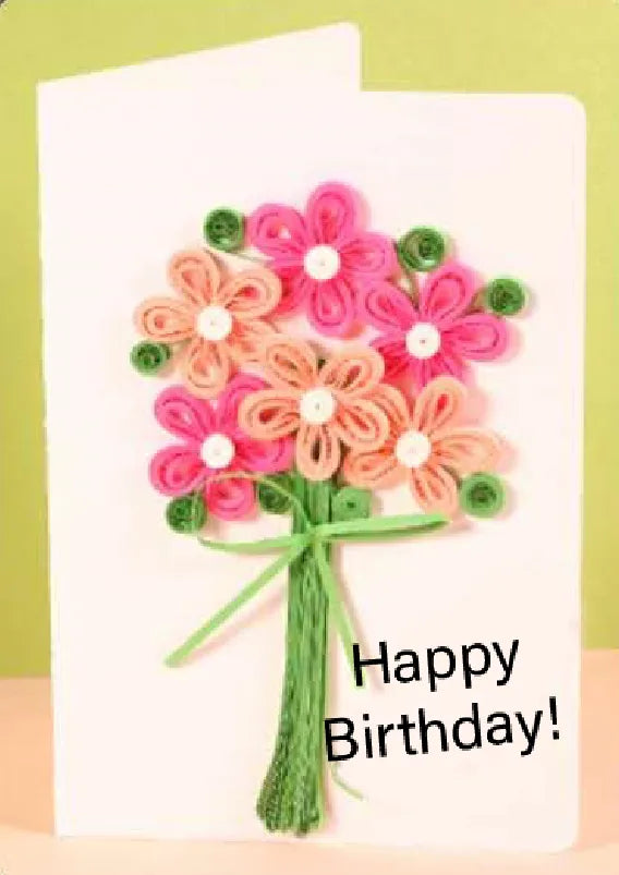 Greeting Card Making Kit. Flowers DIY Quilling Kit F07M3-5-FL5