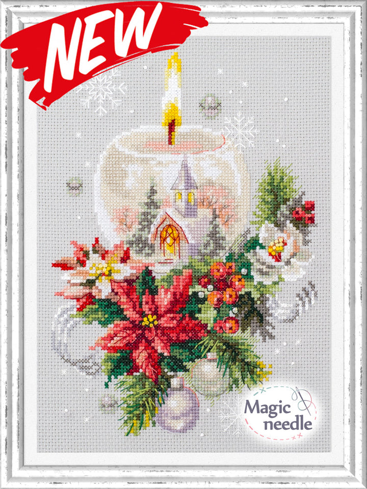 –°Hristmas Candle Counted Cross Stitch Kit by Magic Needle 540-231