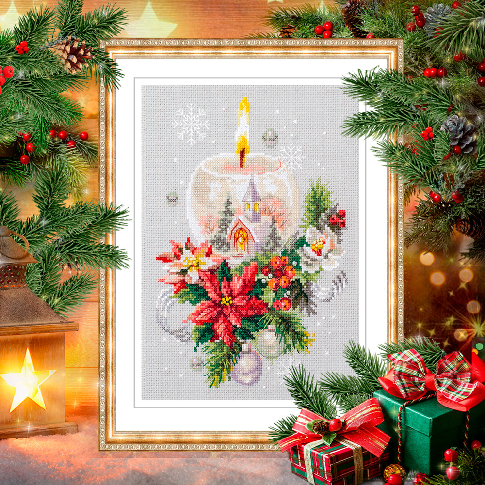 –°Hristmas Candle Counted Cross Stitch Kit by Magic Needle 540-231