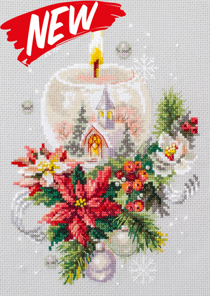 –°Hristmas Candle Counted Cross Stitch Kit by Magic Needle 540-231