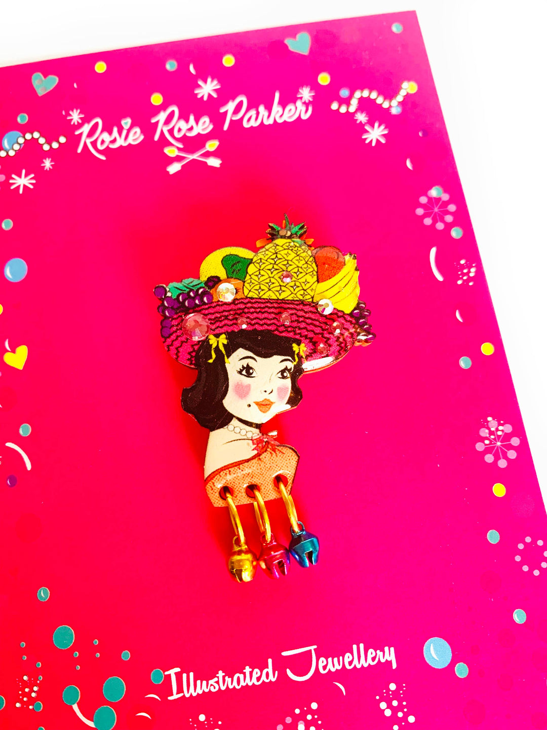 Miss Tutty Fruity Brooch by Rosie Rose Parker