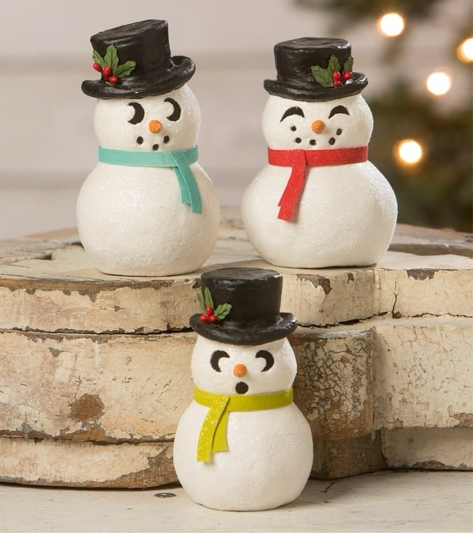 Snowman Luminary Set of 3 by Bethany Lowe