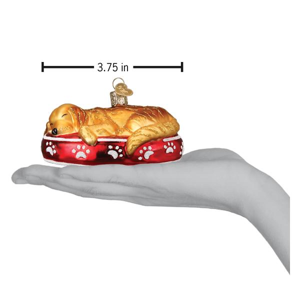 Sleepy Golden Retriever Ornament