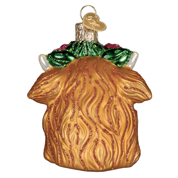 Floral Highland Cow Ornament