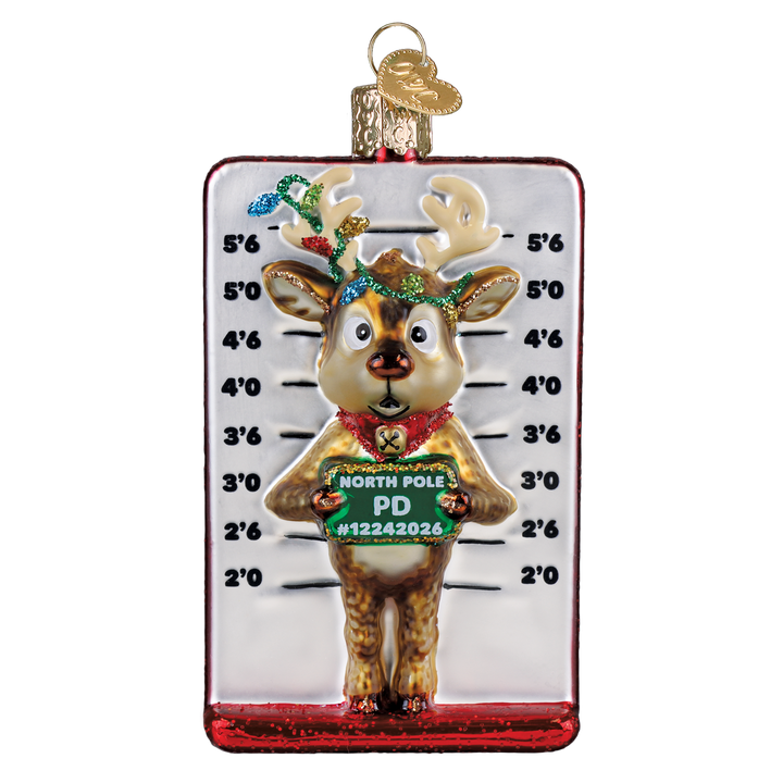 Reindeer Mugshot Ornament