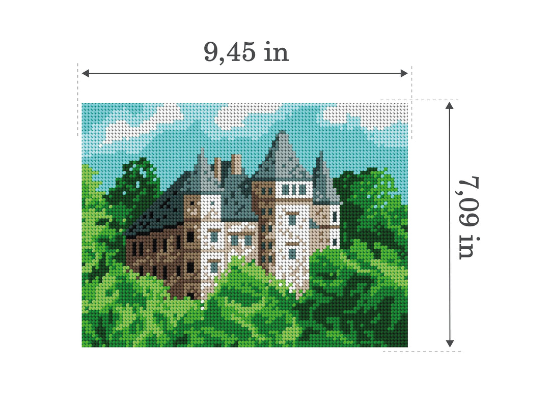 Gobelin canvas for halfstitch without yarn Castle 1292F