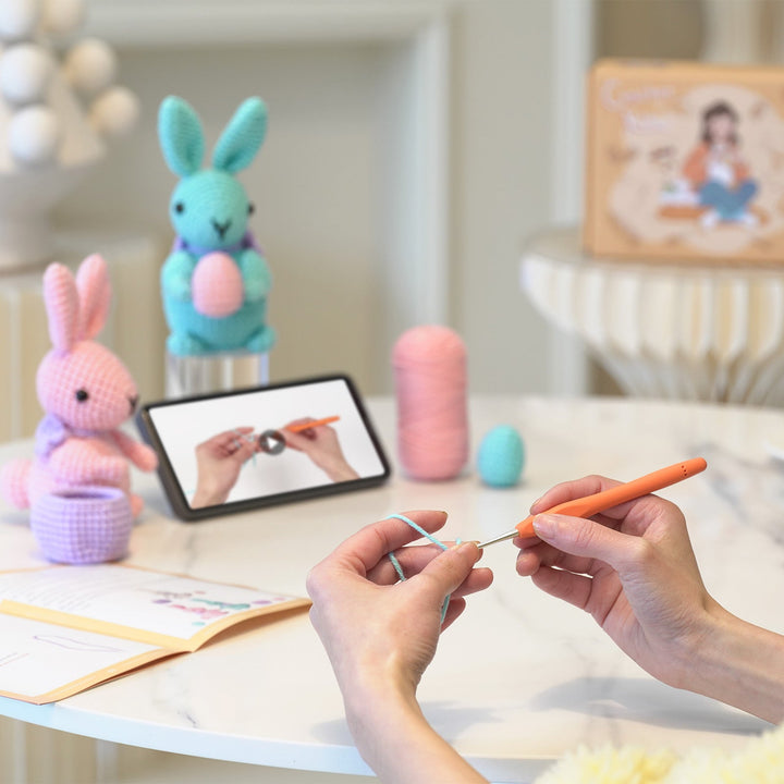 Rabbits Amigurumi DIY Crochet Kit Wizardi F07N8-M172