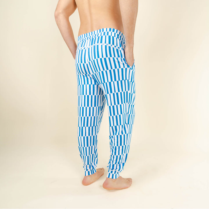 The Hamptons | Blue Mosaic Stripe SleepDeep™ Men’s Pajama Joggers