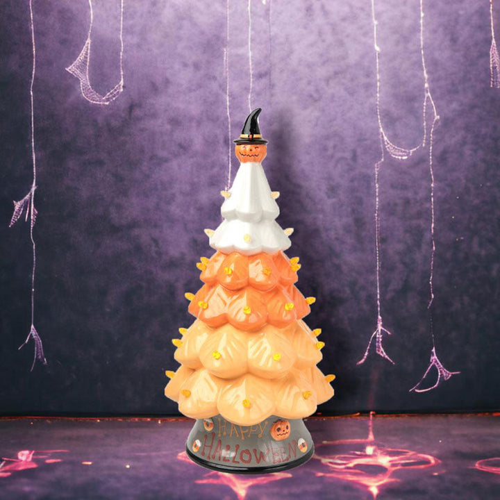 14" Candy Corn Tree w/LED Lights by December Diamonds image